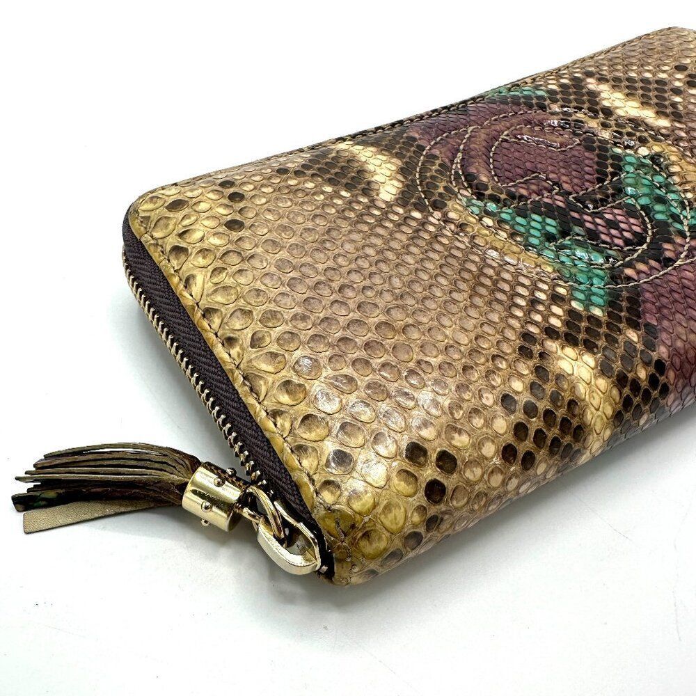 Gucci Multicolor Python Soho Zippy Long Wallet - Picture 5 of 7